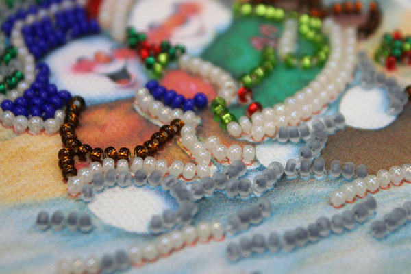 DIY Bead embroidery postcard kit 