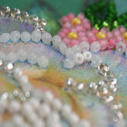 DIY Bead embroidery postcard kit "Happy 8th of March (Women's Day) – 1"