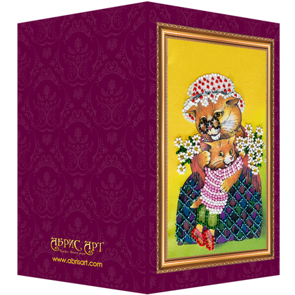 DIY Bead embroidery postcard kit "Dear Grandma – 1"