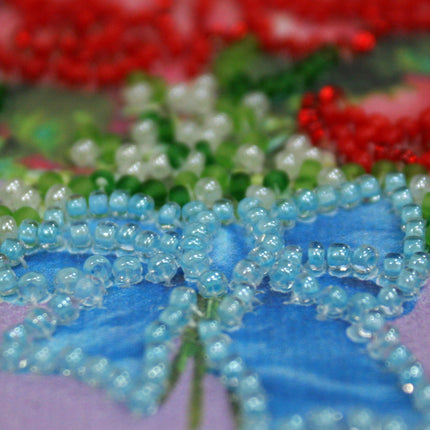 DIY Bead embroidery postcard kit "Happy 8th of March (Women's Day) – 5"