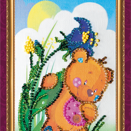 DIY Bead embroidery postcard kit "Happy 8th of March (Women's Day) – 6"