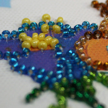 DIY Bead embroidery postcard kit "Happy 8th of March (Women's Day) – 6"