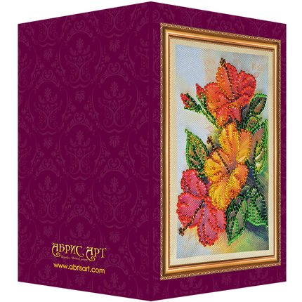 DIY Bead embroidery postcard kit "Happy 8th of March (Women's Day) – 7"