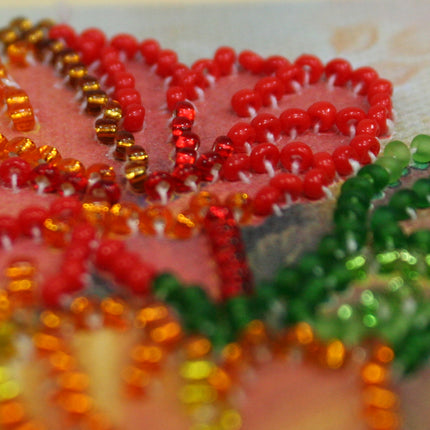 DIY Bead embroidery postcard kit "Happy 8th of March (Women's Day) – 7"