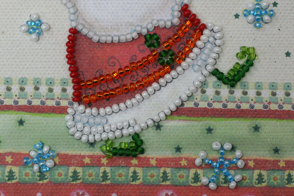 DIY Bead embroidery postcard kit 