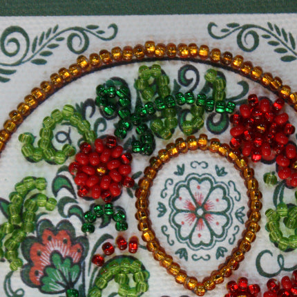 DIY Bead embroidery postcard kit "Happy 8th of March (Women's Day) – 8"