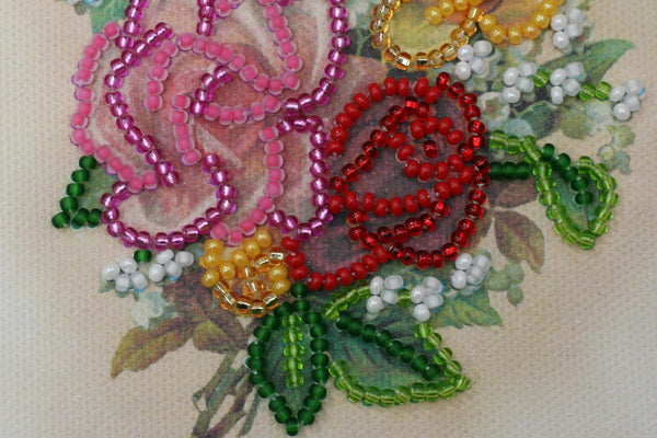 DIY Bead embroidery postcard kit 