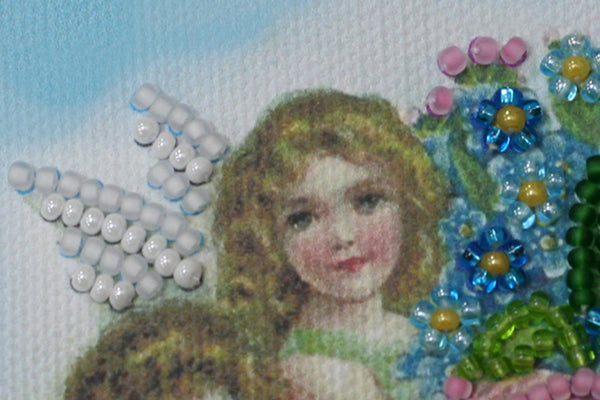 DIY Bead embroidery postcard kit 