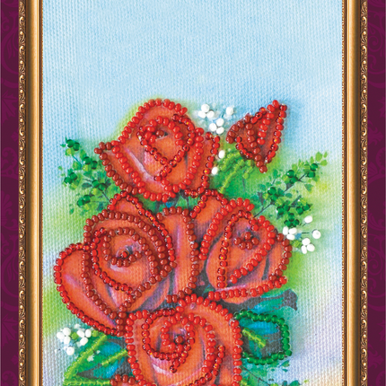 DIY Bead embroidery postcard kit "Congratulations – 12"