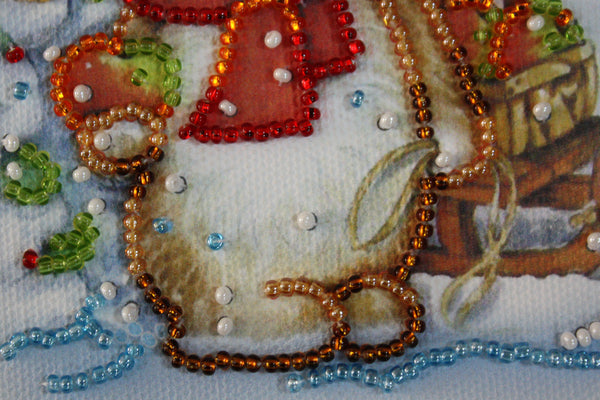 DIY Bead embroidery postcard kit 