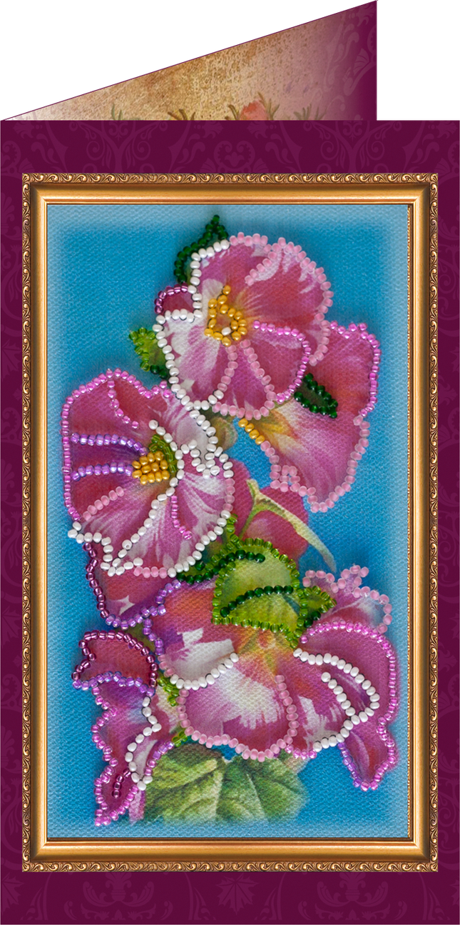 DIY Bead embroidery postcard kit "Congratulations – 14"