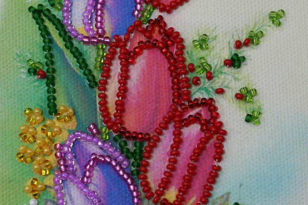 DIY Bead embroidery postcard kit 