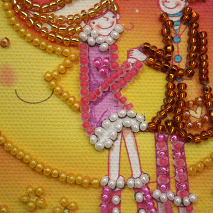 DIY Bead embroidery postcard kit "Happy Valentine's Day – 2"