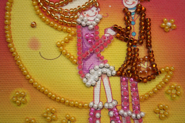 DIY Bead embroidery postcard kit 