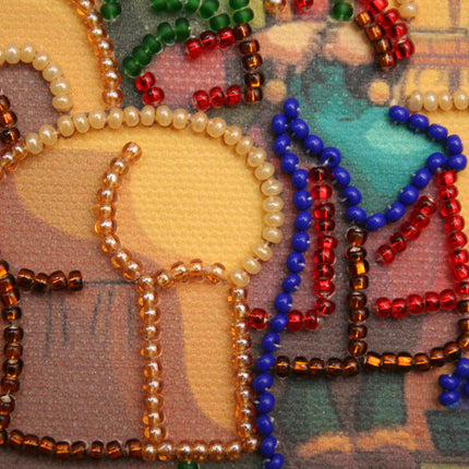 DIY Bead embroidery postcard kit "Dear Grandma – 2"