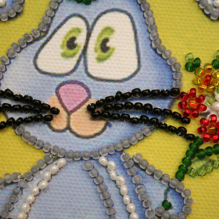 DIY Bead embroidery postcard kit "Man's man – 1"