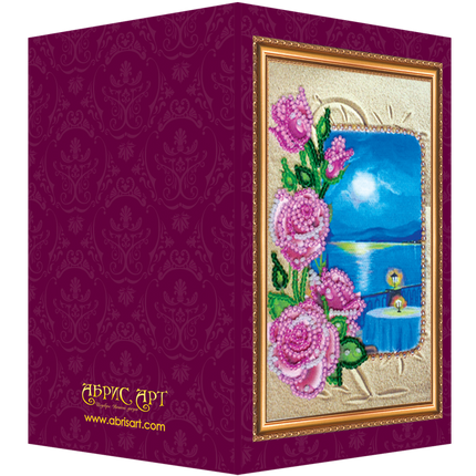 DIY Bead embroidery postcard kit "South night – 1"