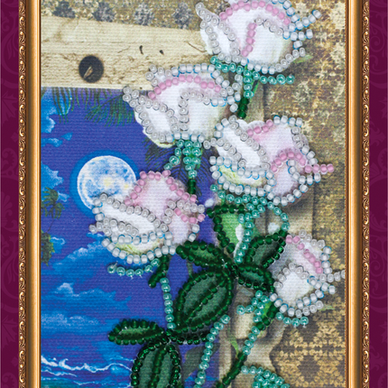 DIY Bead embroidery postcard kit "South night – 2"