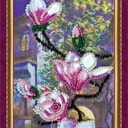 DIY Bead embroidery postcard kit "South night – 3"