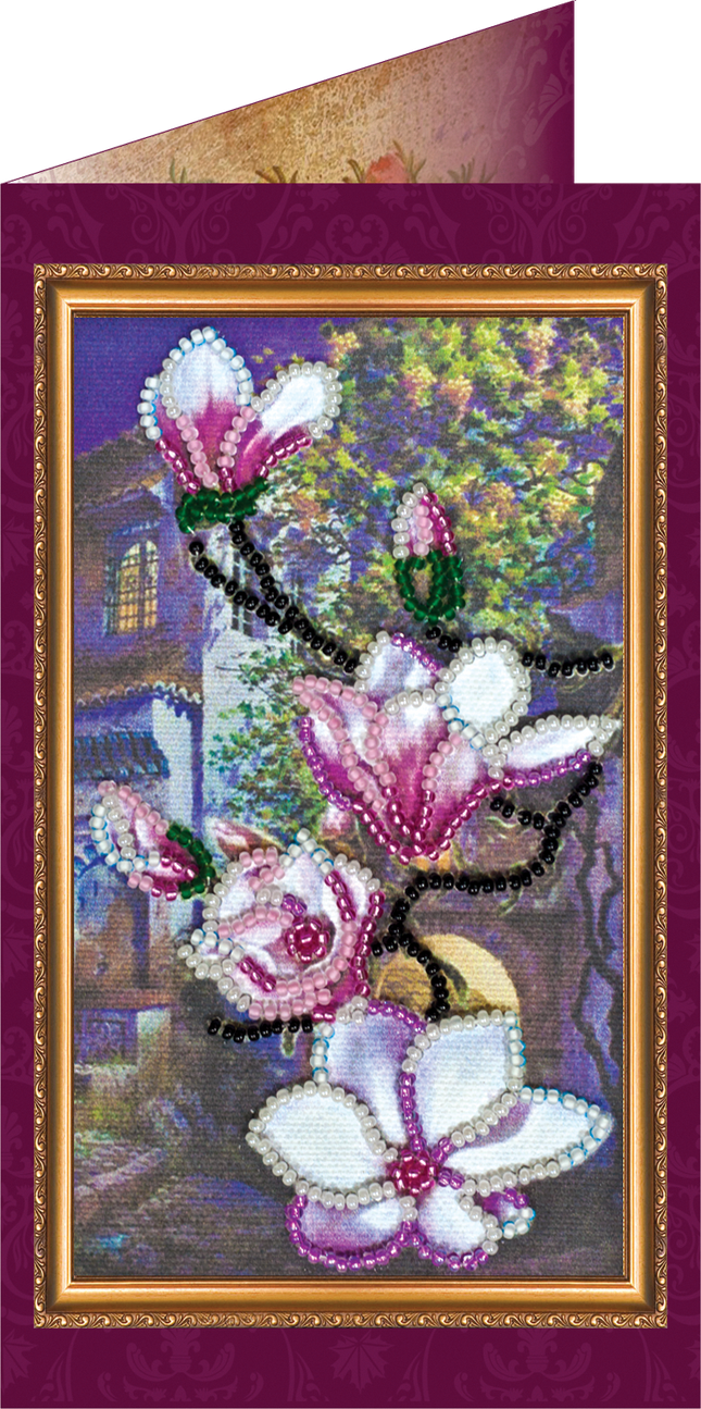DIY Bead embroidery postcard kit "South night – 3"
