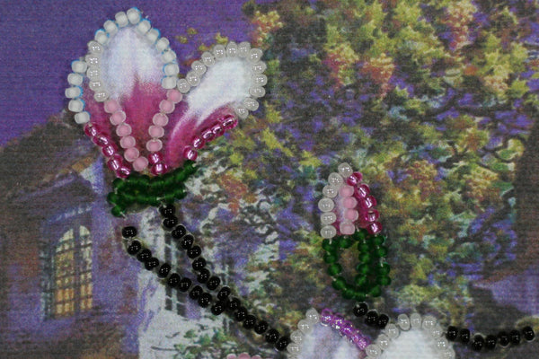 DIY Bead embroidery postcard kit 