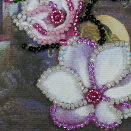 DIY Bead embroidery postcard kit "South night – 3"