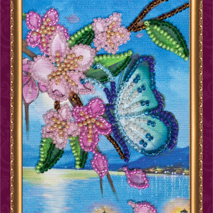 DIY Bead embroidery postcard kit "South night – 4"
