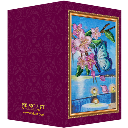 DIY Bead embroidery postcard kit "South night – 4"