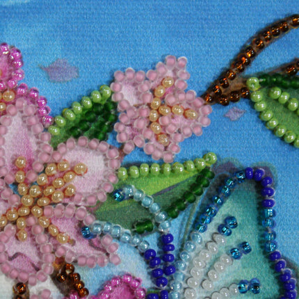 DIY Bead embroidery postcard kit "South night – 4"