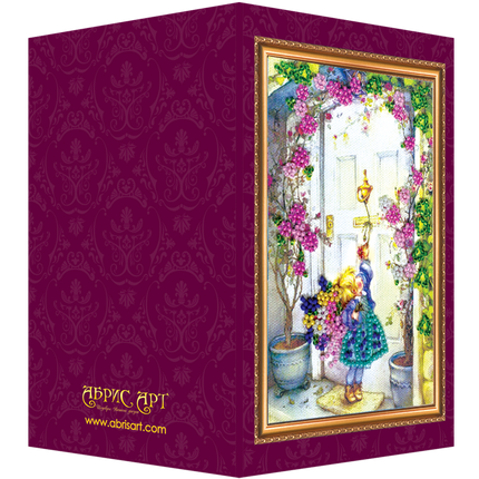 DIY Bead embroidery postcard kit "Best wishes"