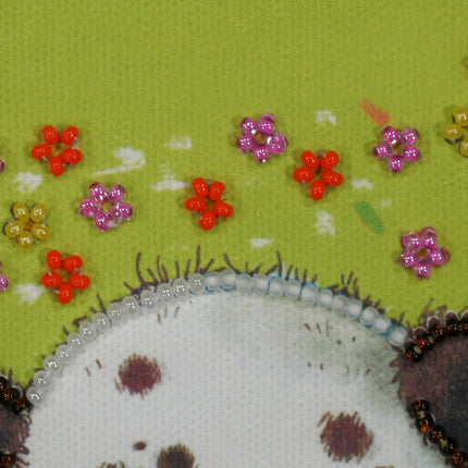 DIY Bead embroidery postcard kit "Miss you – 2"