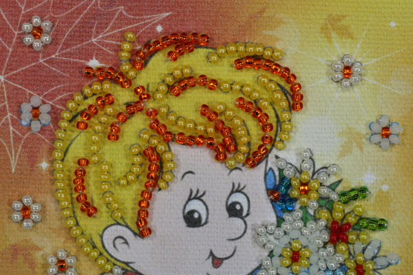 DIY Bead embroidery postcard kit 