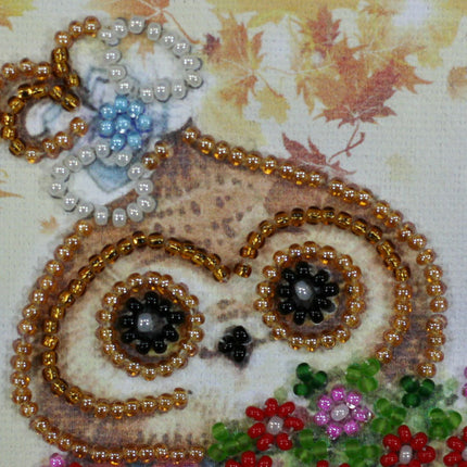 DIY Bead embroidery postcard kit "The Knowledge Day – 3"