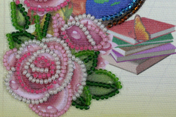 DIY Bead embroidery postcard kit 