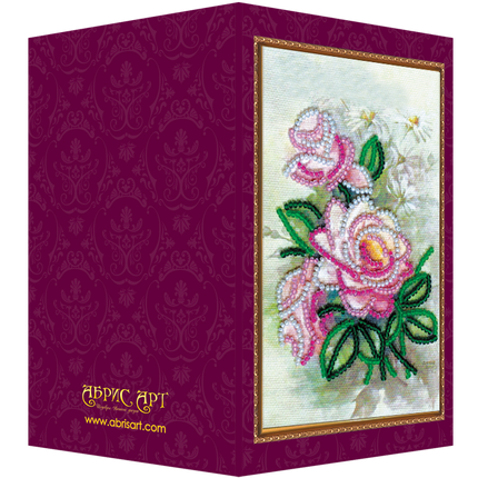 DIY Bead embroidery postcard kit "Happy Anniversary – 1"