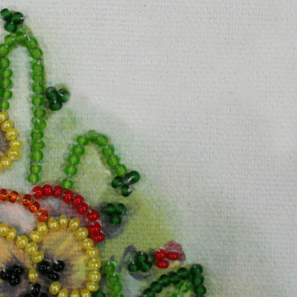 DIY Bead embroidery postcard kit "Happy Anniversary – 2"