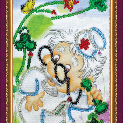 DIY Bead embroidery postcard kit "Best doctor – 1"