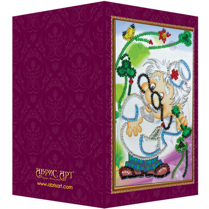 DIY Bead embroidery postcard kit "Best doctor – 1"