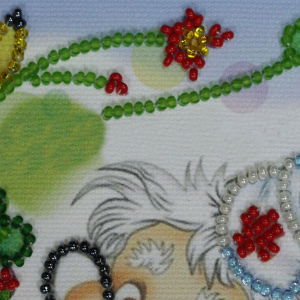 DIY Bead embroidery postcard kit "Best doctor – 1"