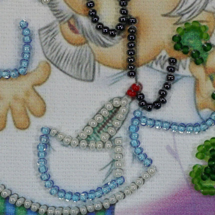 DIY Bead embroidery postcard kit "Best doctor – 1"