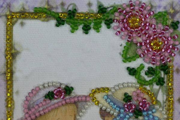 DIY Bead embroidery postcard kit 