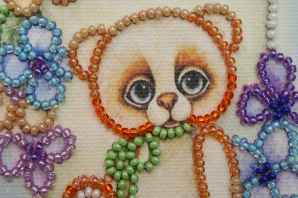 DIY Bead embroidery postcard kit 