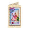 DIY Bead embroidery postcard kit "Teddy bear - 3"