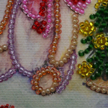 DIY Bead embroidery postcard kit "Teddy bear - 3"