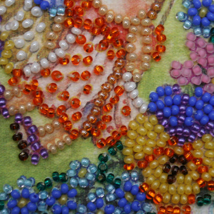 DIY Bead embroidery postcard kit "Happy family"