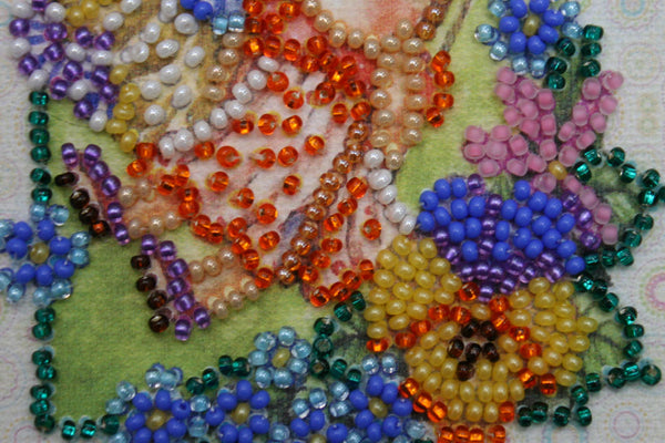 DIY Bead embroidery postcard kit 