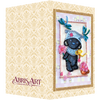 DIY Bead embroidery postcard kit "Teddy bear and dragonfly"