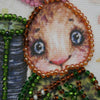 DIY Bead embroidery postcard kit "Teddy hare - 1"