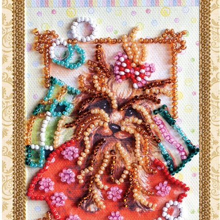 DIY Bead embroidery postcard kit "York"