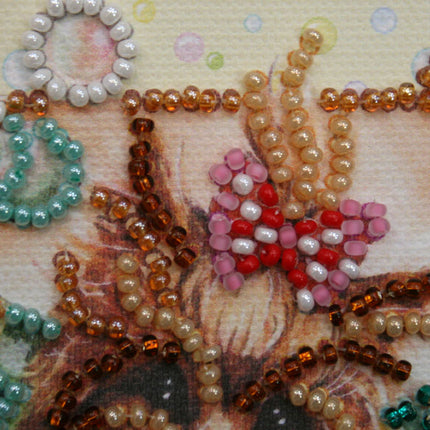 DIY Bead embroidery postcard kit "York"